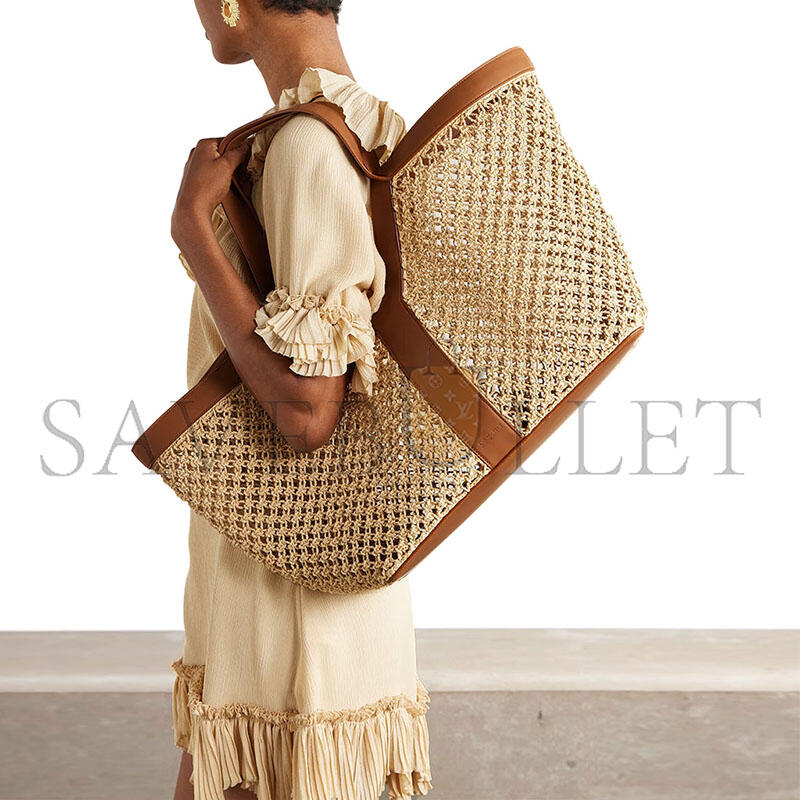 YSL BEIGE RAFFIA Y TOTE BAG 828957GAAFI2791 (37*32*22cm)